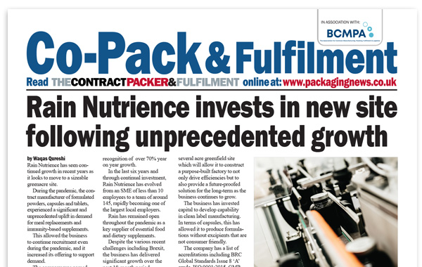 BCMPA members news in Co-Pack & Fulfilment - Nov 2021